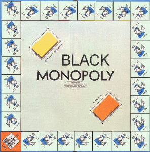 black monopoly board